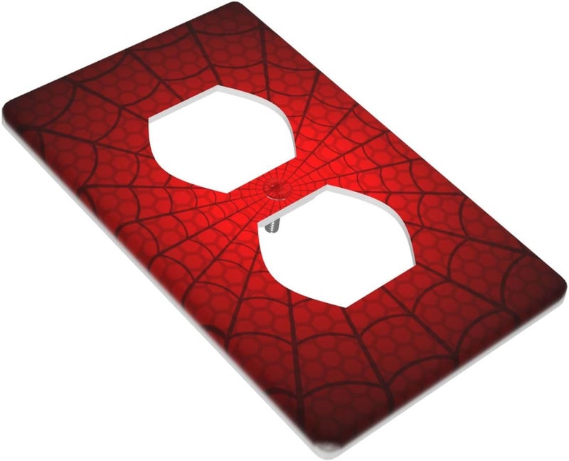 Giinly Spider Web Outlet Covers Decorative Electrical Outlets Duplex Outlet 1-Gang Wall Plate Receptacle Wall Outlet Cover - Image 2